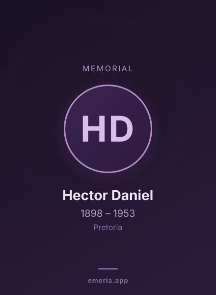 Memorial portrait of Hector Daniel