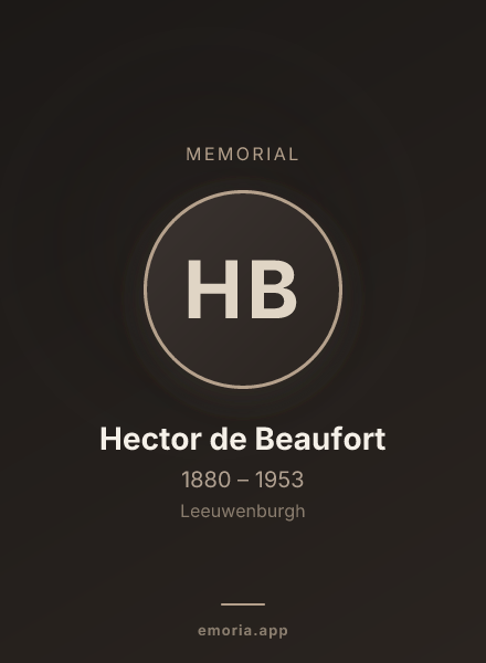 Memorial portrait of Hector de Beaufort