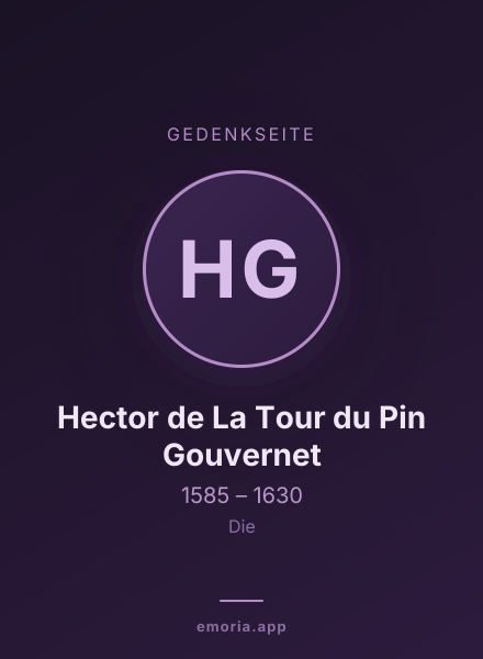 Gedenkportrait von Hector de La Tour du Pin Gouvernet