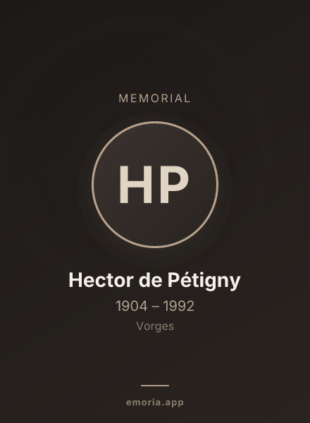 Memorial portrait of Hector de Pétigny