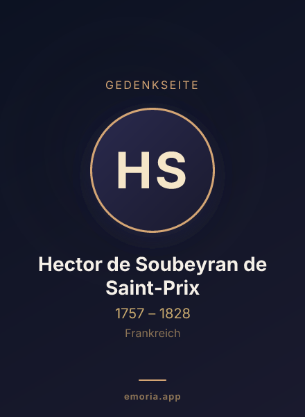 Gedenkportrait von Hector de Soubeyran de Saint-Prix