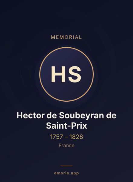 Memorial portrait of Hector de Soubeyran de Saint-Prix