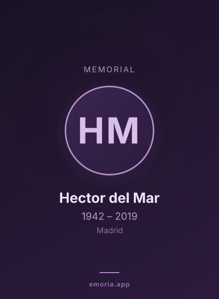 Memorial portrait of Hector del Mar