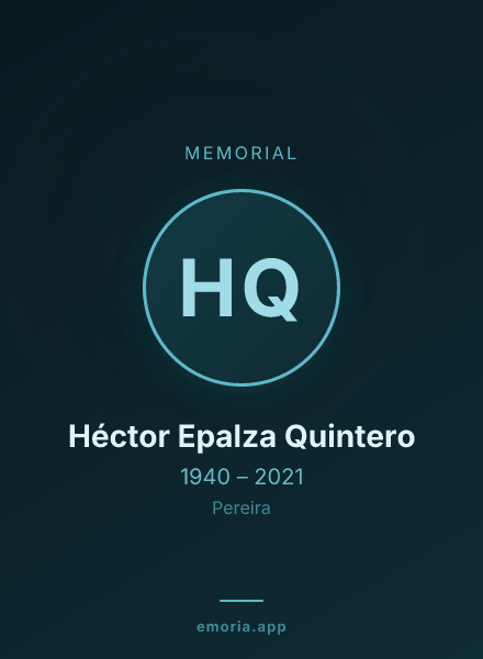 Memorial portrait of Héctor Epalza Quintero