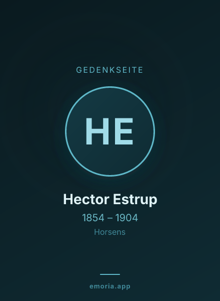 Gedenkportrait von Hector Estrup