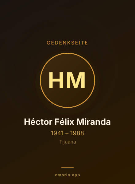 Gedenkportrait von Héctor Félix Miranda
