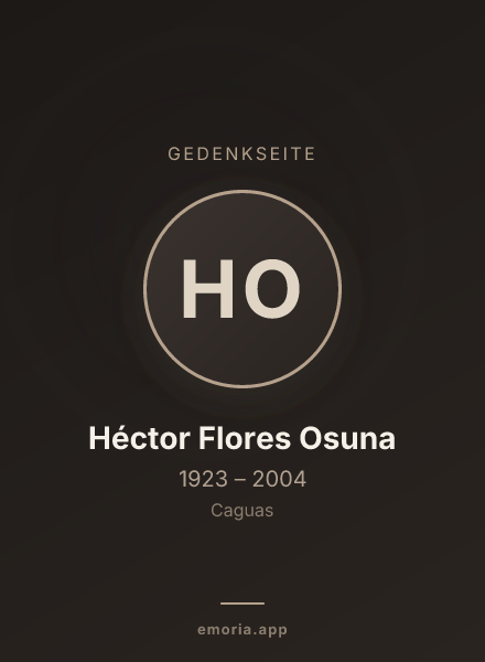 Gedenkportrait von Héctor Flores Osuna