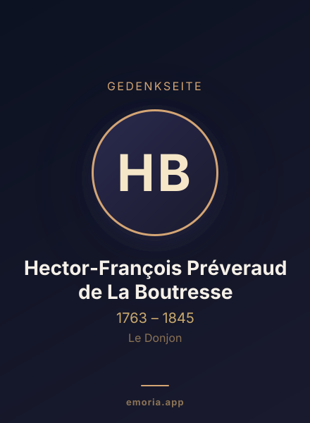 Gedenkportrait von Hector-François Préveraud de La Boutresse