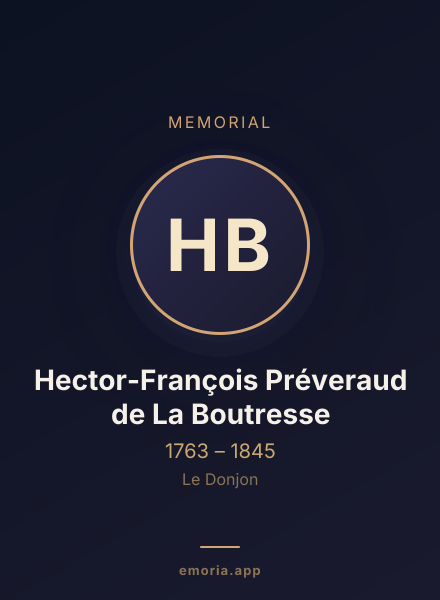 Memorial portrait of Hector-François Préveraud de La Boutresse