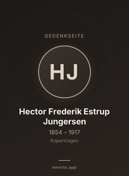 Gedenkportrait von Hector Frederik Estrup Jungersen