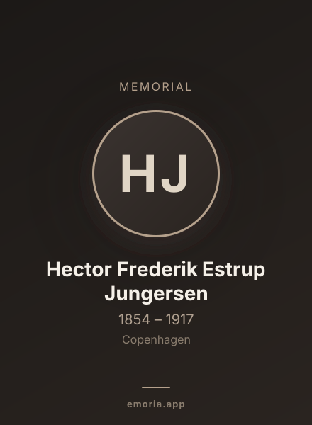 Memorial portrait of Hector Frederik Estrup Jungersen