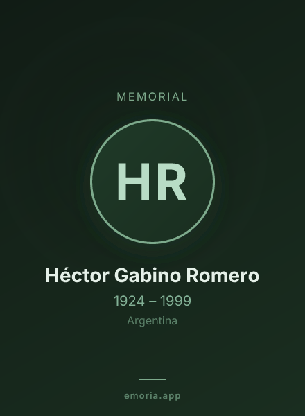 Memorial portrait of Héctor Gabino Romero