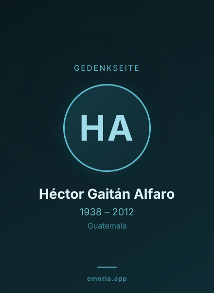 Gedenkportrait von Héctor Gaitán Alfaro