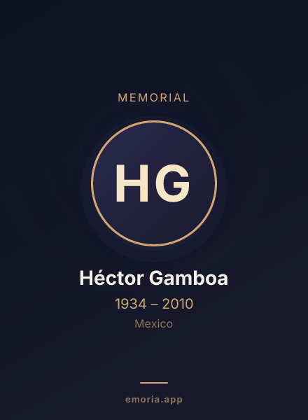 Memorial portrait of Héctor Gamboa