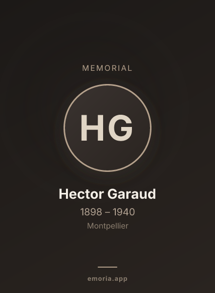 Memorial portrait of Hector Garaud