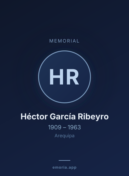 Memorial portrait of Héctor García Ribeyro