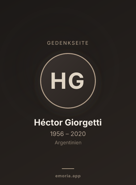Gedenkportrait von Héctor Giorgetti