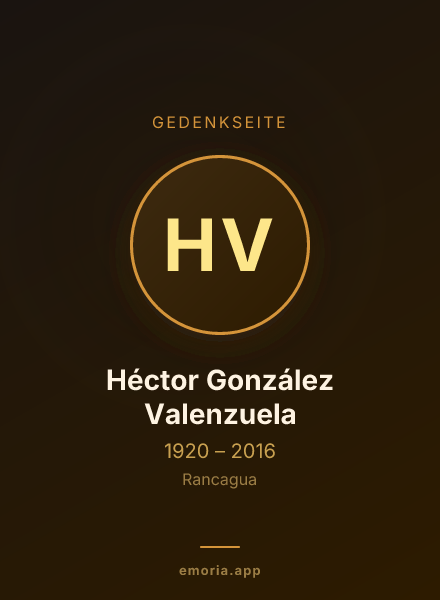 Gedenkportrait von Héctor González Valenzuela