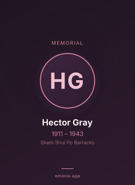 Memorial portrait of Hector Gray