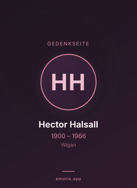 Gedenkportrait von Hector Halsall