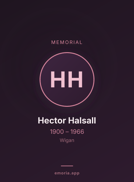 Memorial portrait of Hector Halsall