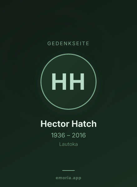 Gedenkportrait von Hector Hatch