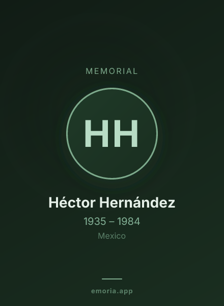 Memorial portrait of Héctor Hernández