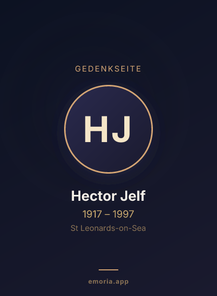 Gedenkportrait von Hector Jelf