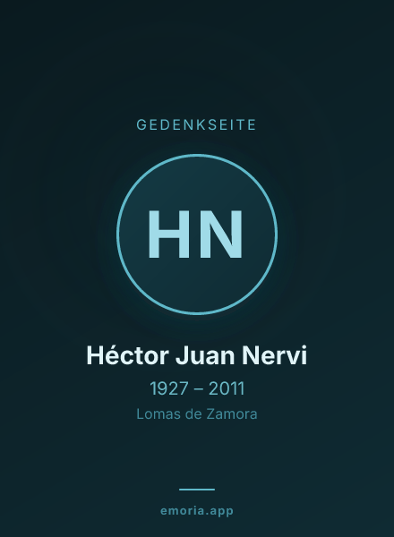 Gedenkportrait von Héctor Juan Nervi