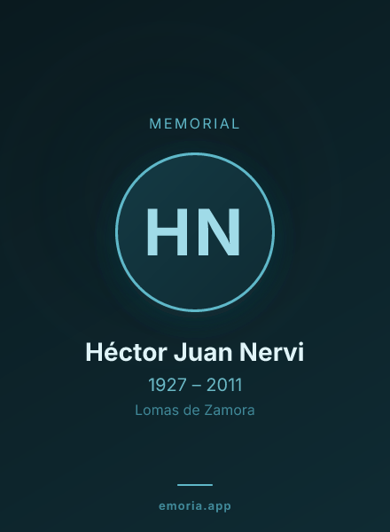 Memorial portrait of Héctor Juan Nervi