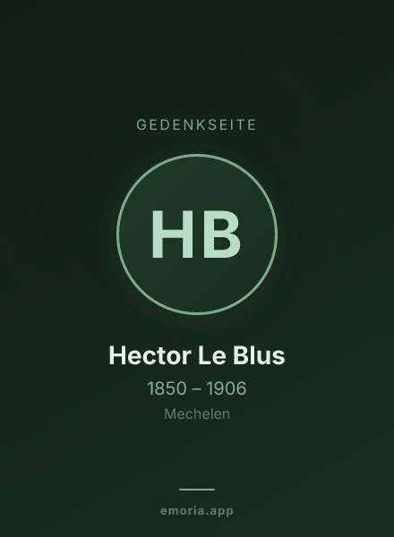 Gedenkportrait von Hector Le Blus