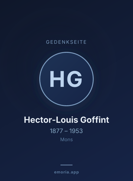 Gedenkportrait von Hector-Louis Goffint