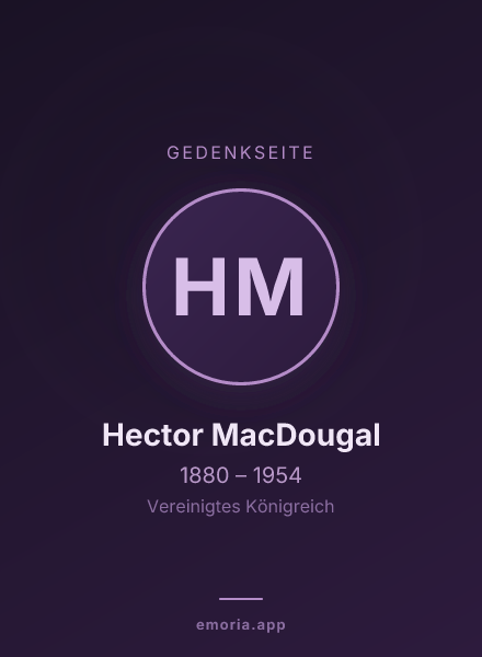 Gedenkportrait von Hector MacDougal