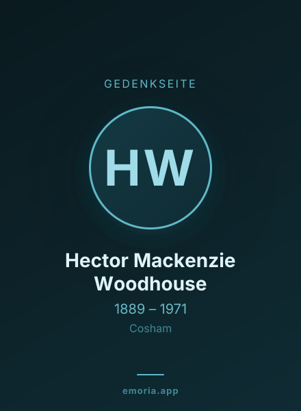 Gedenkportrait von Hector Mackenzie Woodhouse