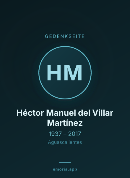 Gedenkportrait von Héctor Manuel del Villar Martínez