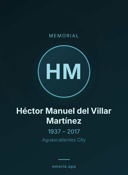 Memorial portrait of Héctor Manuel del Villar Martínez