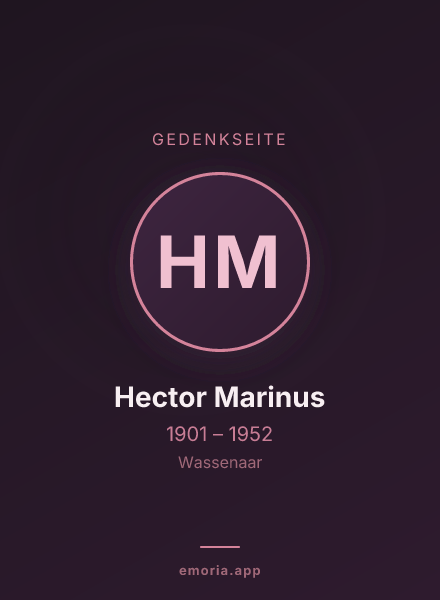 Gedenkportrait von Hector Marinus