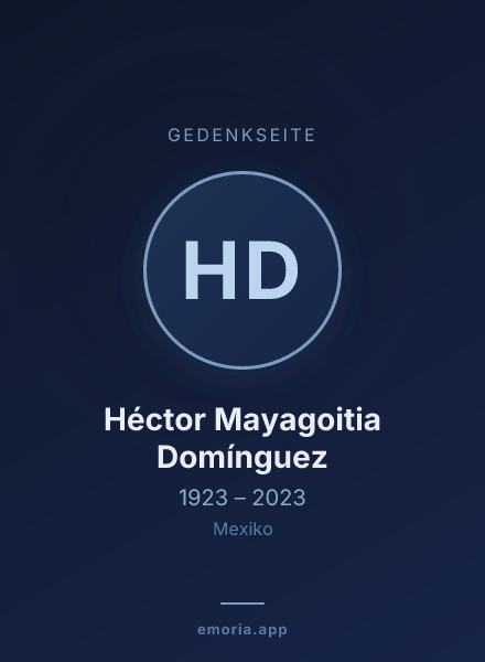 Gedenkportrait von Héctor Mayagoitia Domínguez
