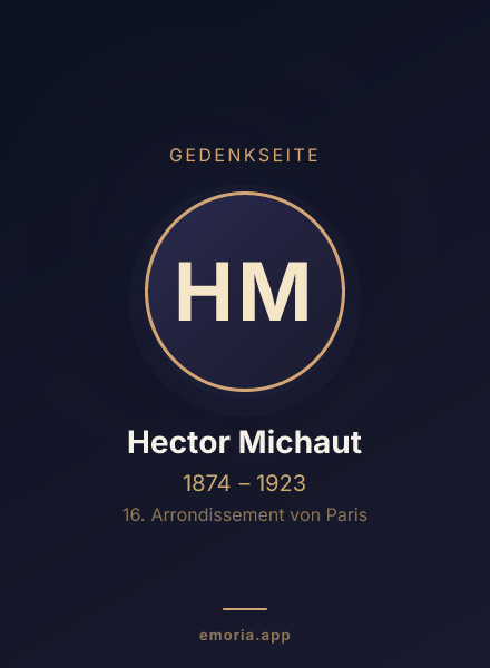 Gedenkportrait von Hector Michaut