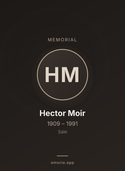 Memorial portrait of Hector Moir