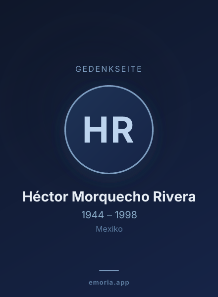 Gedenkportrait von Héctor Morquecho Rivera