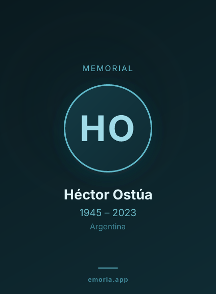 Memorial portrait of Héctor Ostúa