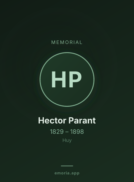 Memorial portrait of Hector Parant