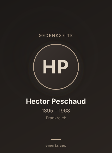 Gedenkportrait von Hector Peschaud