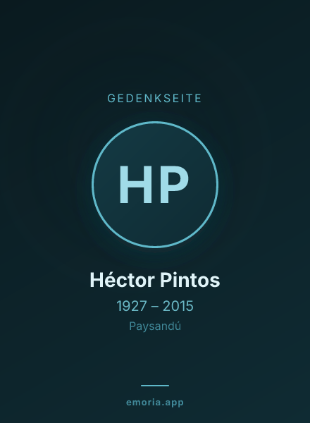 Gedenkportrait von Héctor Pintos