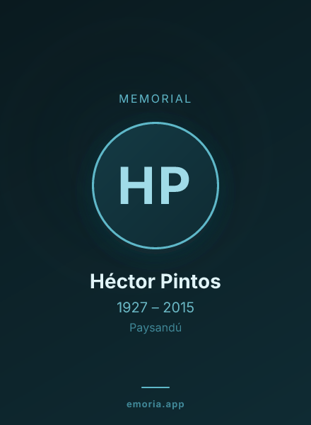 Memorial portrait of Héctor Pintos