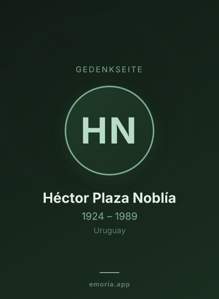 Gedenkportrait von Héctor Plaza Noblía