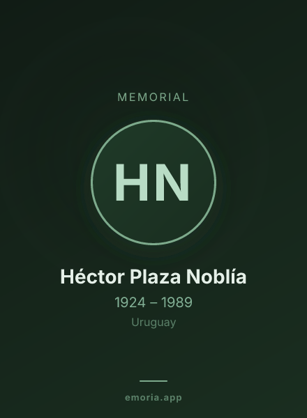 Memorial portrait of Héctor Plaza Noblía