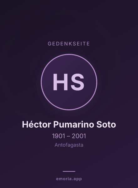 Gedenkportrait von Héctor Pumarino Soto