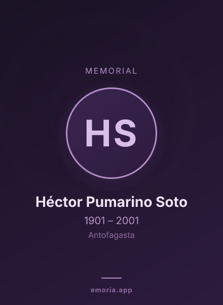 Memorial portrait of Héctor Pumarino Soto